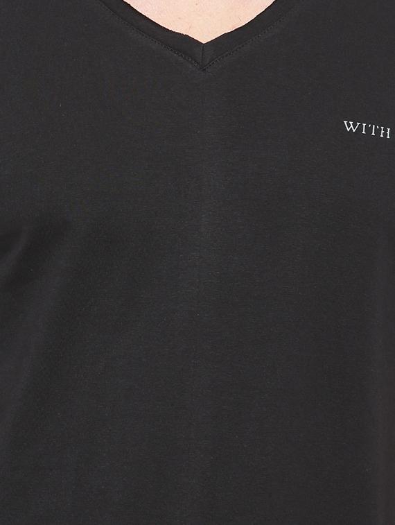 black cotton t-shirt - 14656139 - Zoom Image - 4