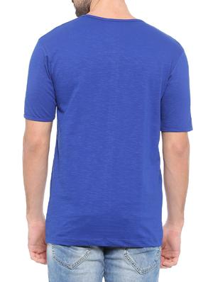 blue solid t-shirt - 14656143 - Standard Image - 3