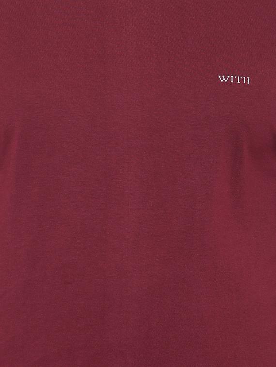 maroon cotton t-shirt - 14656241 - Zoom Image - 4