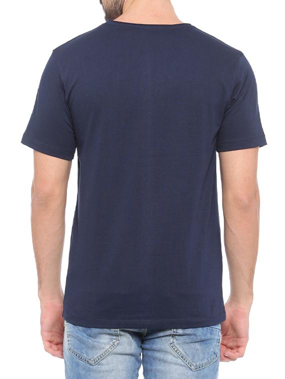 navy blue cotton t-shirt - 14656249 - Zoom Image - 3