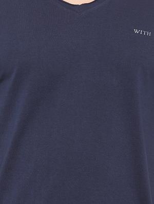 navy blue cotton t-shirt - 14656252 - Standard Image - 4
