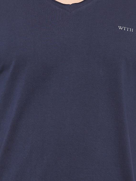 navy blue cotton t-shirt - 14656252 - Zoom Image - 4
