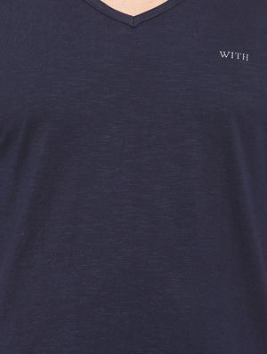 navy blue cotton t-shirt - 14656254 - Standard Image - 4