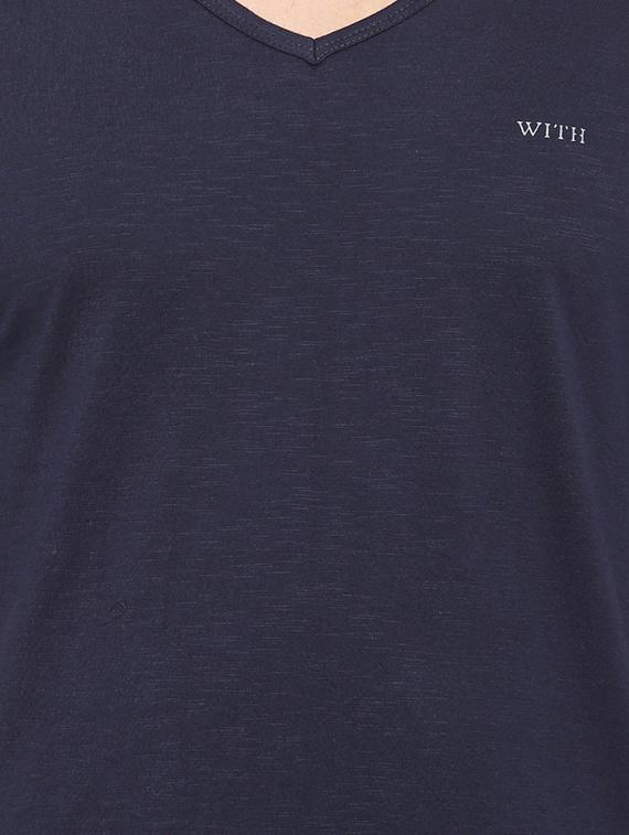 navy blue cotton t-shirt - 14656254 - Zoom Image - 4