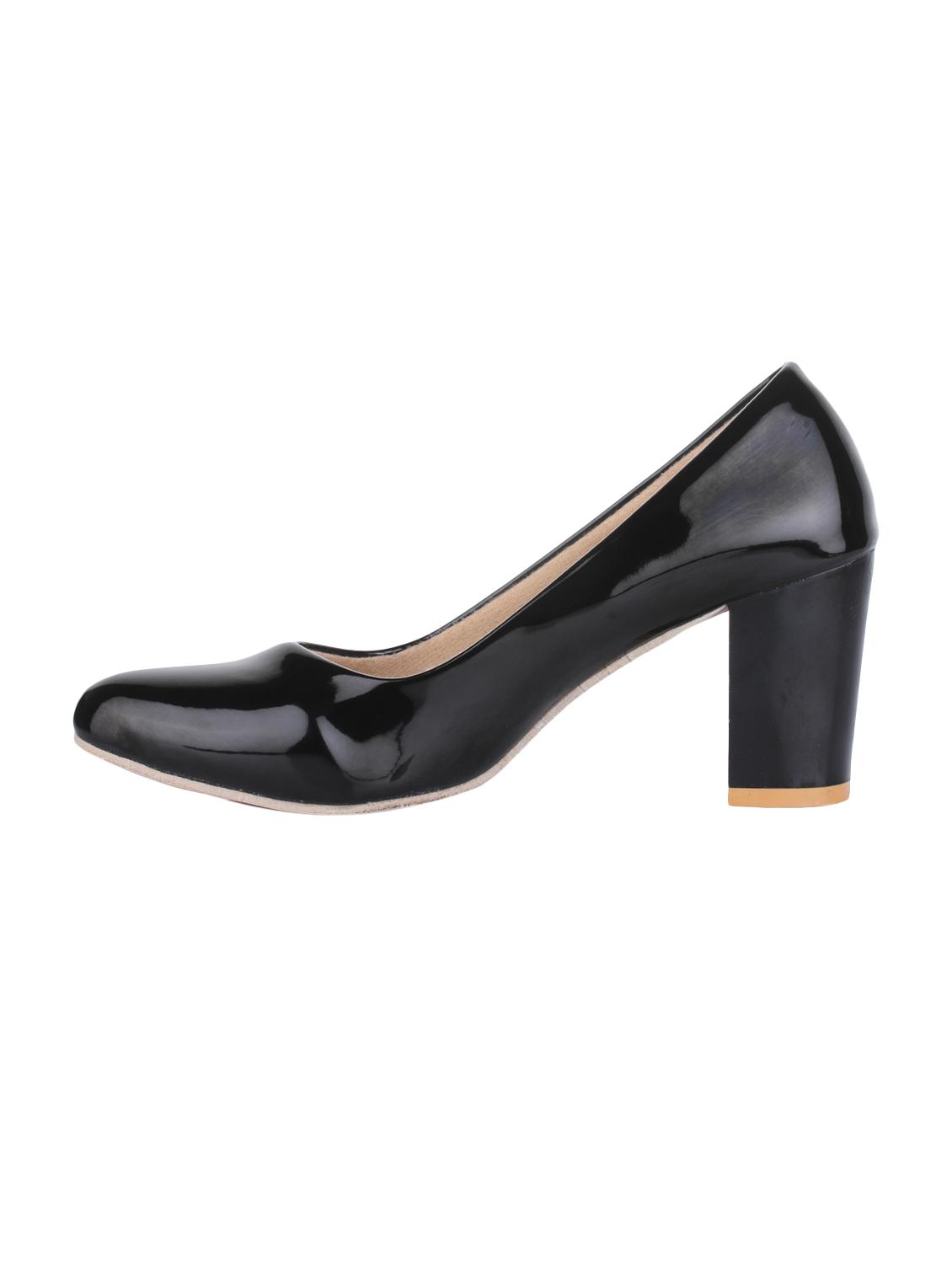 black faux leather slip on pumps - 14657055 - Zoom Image - 2