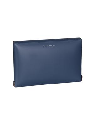 blue leather regular clutch - 14657176 - Standard Image - 2