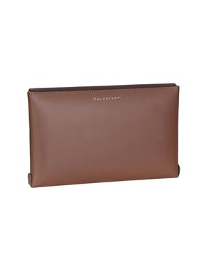 brown leather regular clutch - 14657182 - Standard Image - 2