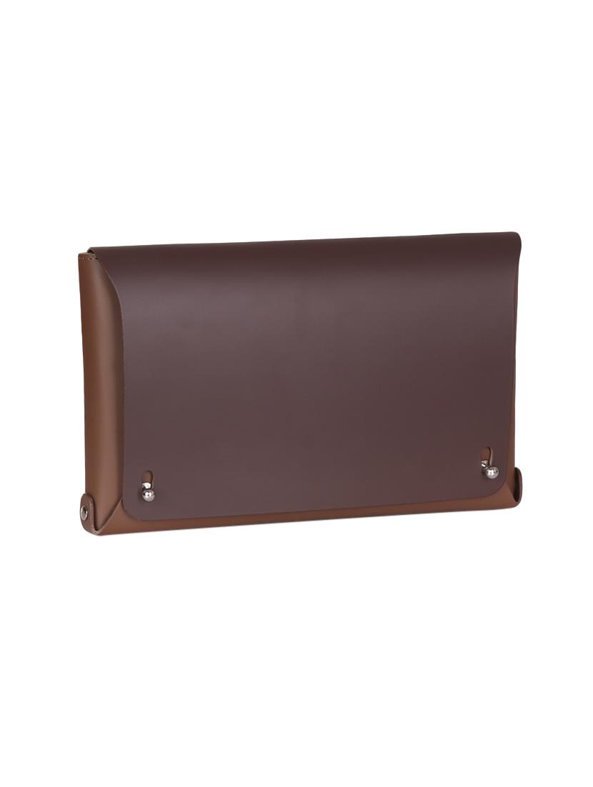 brown leather regular clutch - 14657182 - Zoom Image - 1