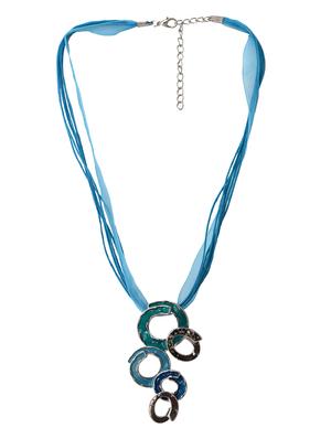 blue metal short necklace - 14657896 - Standard Image - 2