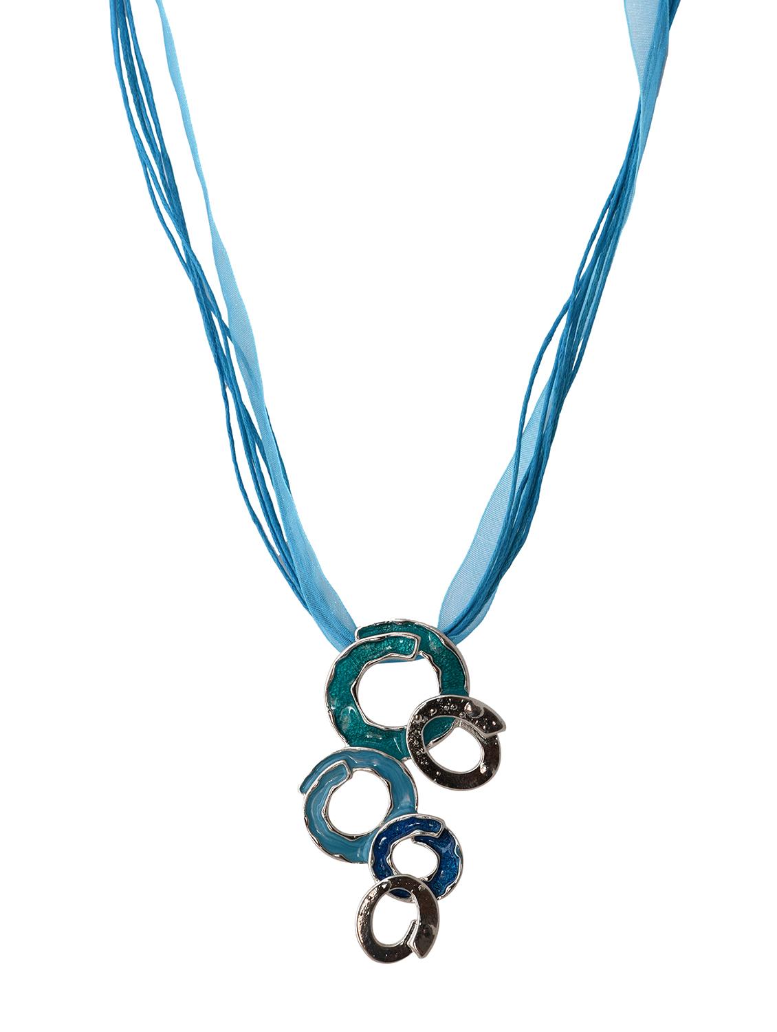 blue metal short necklace - 14657896 - Zoom Image - 1
