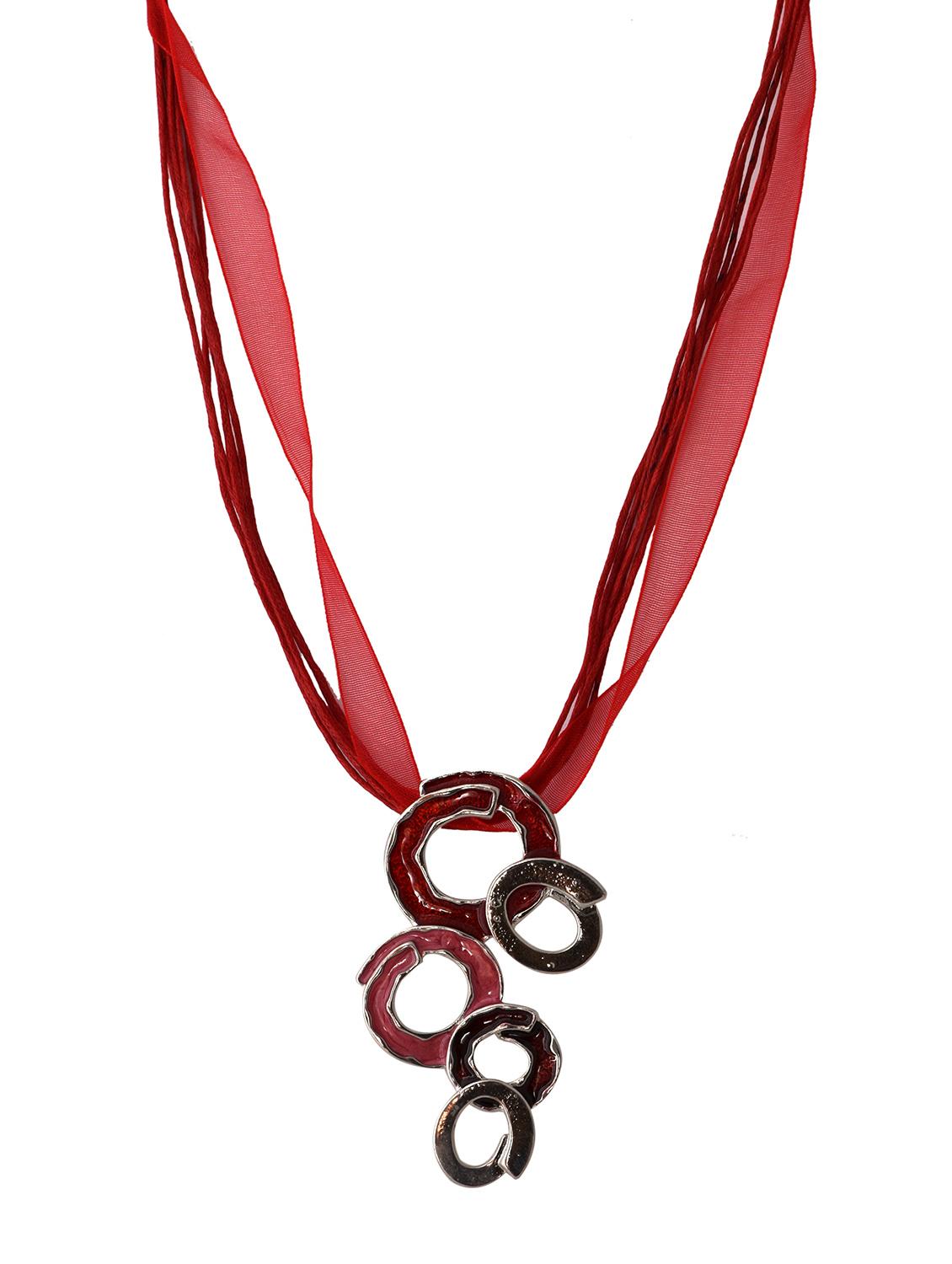 red metal short necklace - 14657900 - Zoom Image - 1