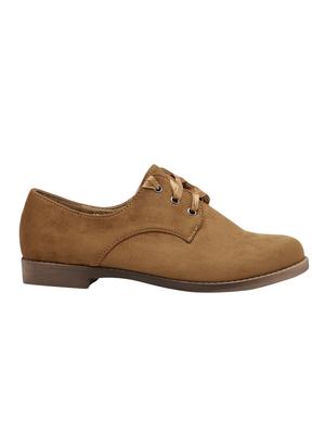 tan suede laceup casual shoes - 14664574 - Standard Image - 2