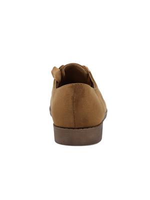 tan suede laceup casual shoes - 14664574 - Standard Image - 3
