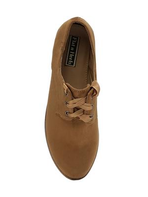 tan suede laceup casual shoes - 14664574 - Standard Image - 4