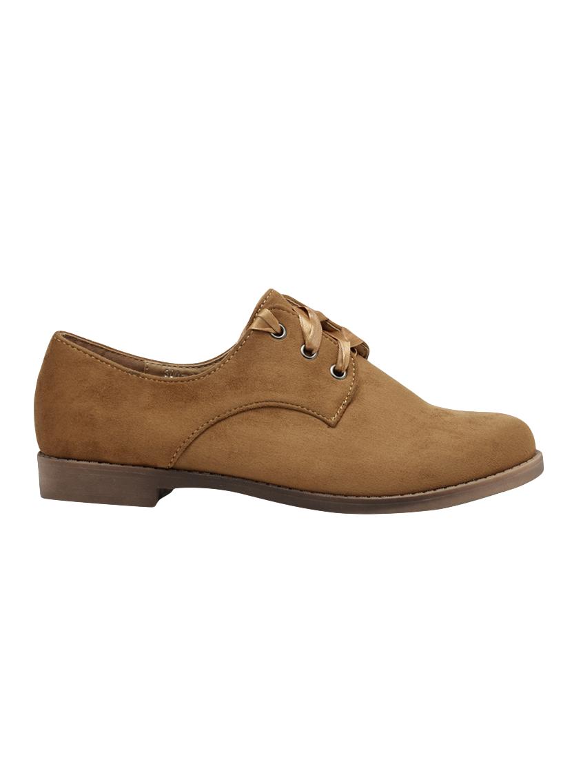 tan suede laceup casual shoes - 14664574 - Zoom Image - 2