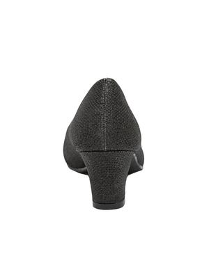 black faux leather slip on pumps - 14664631 - Standard Image - 3