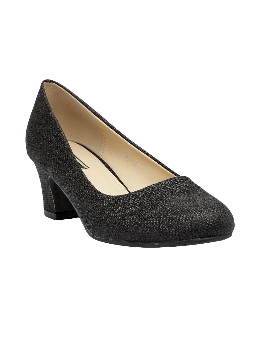 black faux leather slip on pumps - 14664631 - Zoom Image - 1