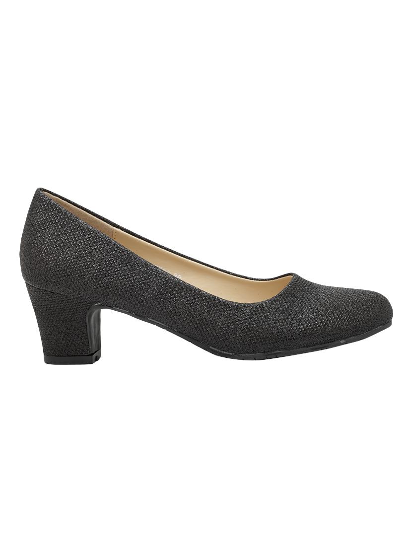 black faux leather slip on pumps - 14664631 - Zoom Image - 2