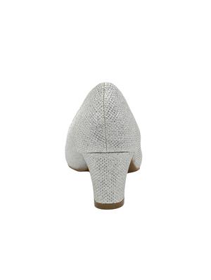 silver faux leather slip on pumps - 14664632 - Standard Image - 3
