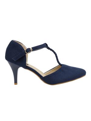navy suede ankle strap sandals - 14664654 - Standard Image - 2
