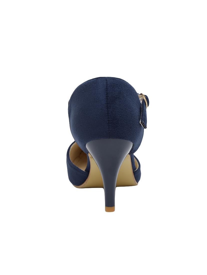navy suede ankle strap sandals - 14664654 - Zoom Image - 3