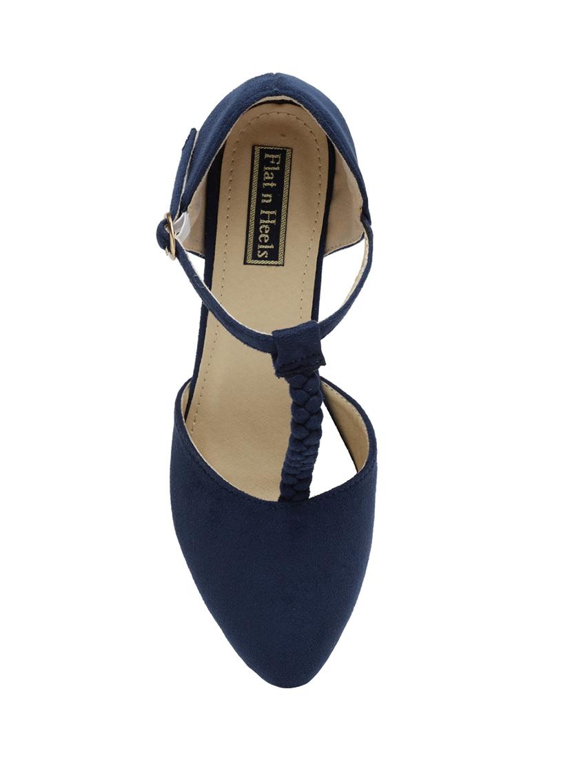 navy suede ankle strap sandals - 14664654 - Zoom Image - 4