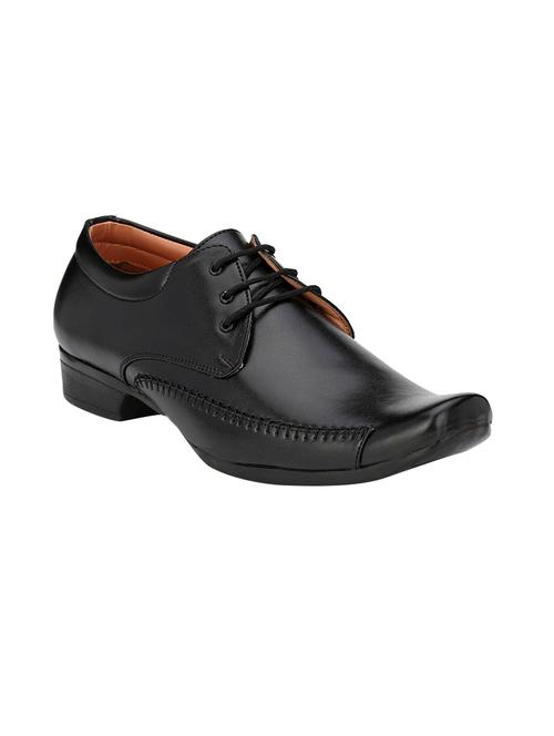 black leatherette formal derby - 14664852 - Very Small Image - 1