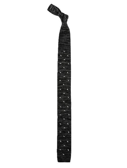 black & grey polyester tie - 14665239 - Standard Image - 1