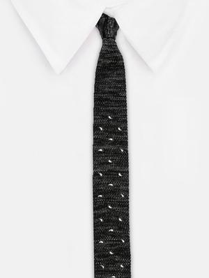black & grey polyester tie - 14665239 - Standard Image - 3
