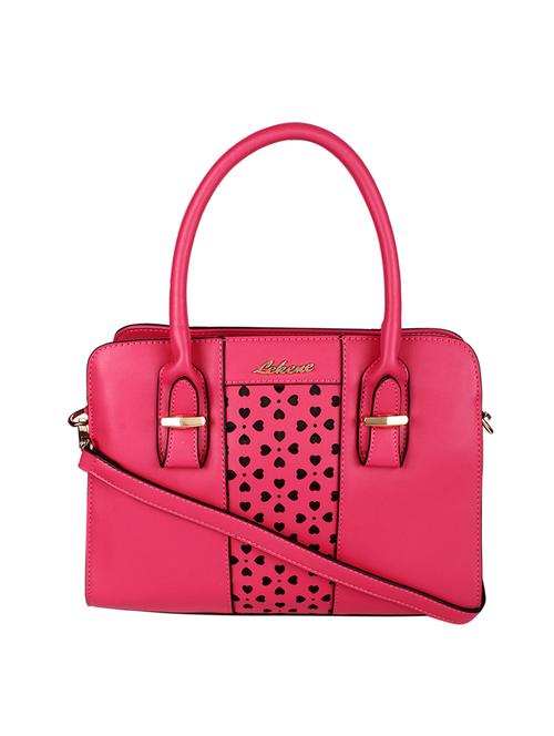 pink leatherette handbag - 14665617 - Standard Image - 1