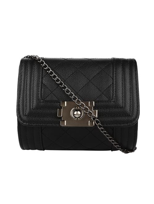 black leatherette regular sling bag - 14665632 - Very Small Image - 1