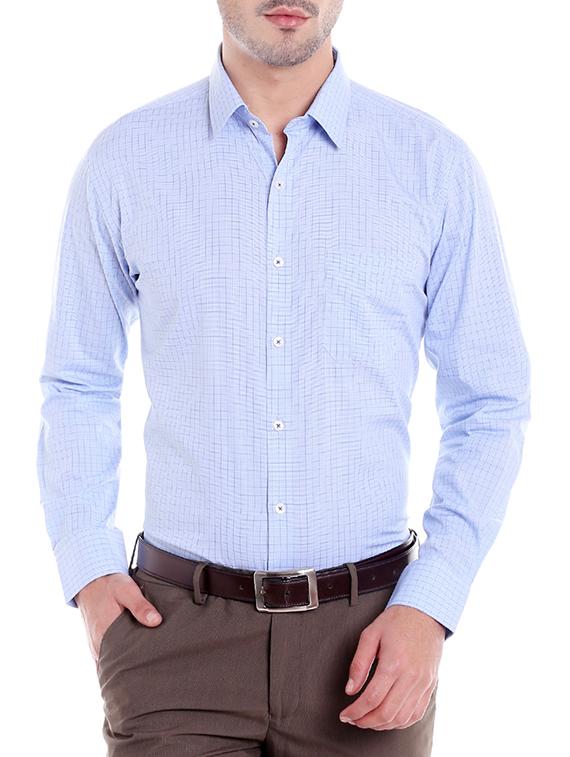 blue cotton formal shirt - 14666389 - Zoom Image - 1