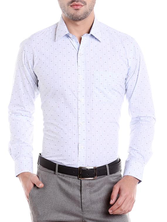 light blue cotton formal shirt - 14666402 - Zoom Image - 1