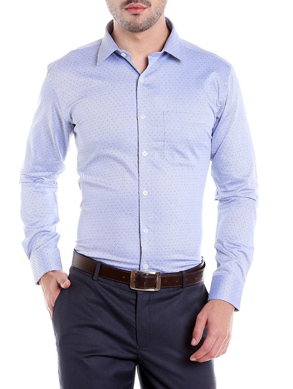 blue cotton formal shirt - 14666405 - Zoom Image - 1