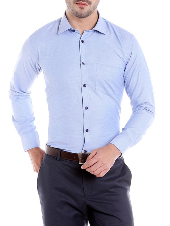 light blue polyester formal shirt - 14666446 - Zoom Image - 1