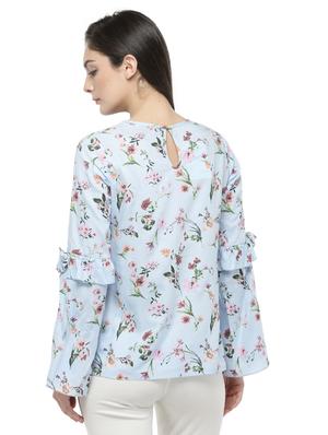bell sleeved floral top - 14668802 - Standard Image - 3