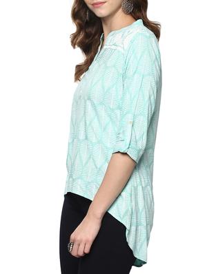 light blue rayon tunic - 14668979 - Standard Image - 2