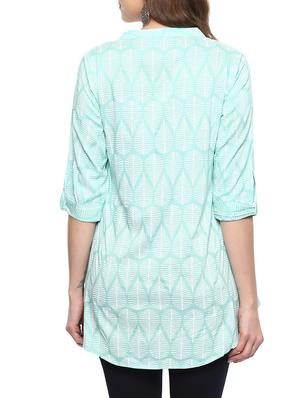 light blue rayon tunic - 14668979 - Standard Image - 3
