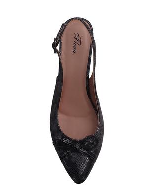 black faux leather back strap sandals - 14669082 - Standard Image - 3
