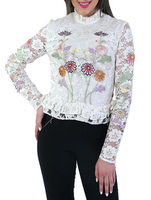 white lace top - 14669108 - Very Small Image - 1