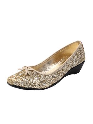 tryfeet golden casual slip on round toe wedges for women - 14669530 - Standard Image - 2
