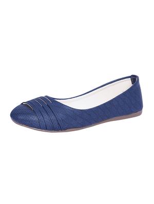 blue leather slip on ballerina - 14669555 - Standard Image - 2