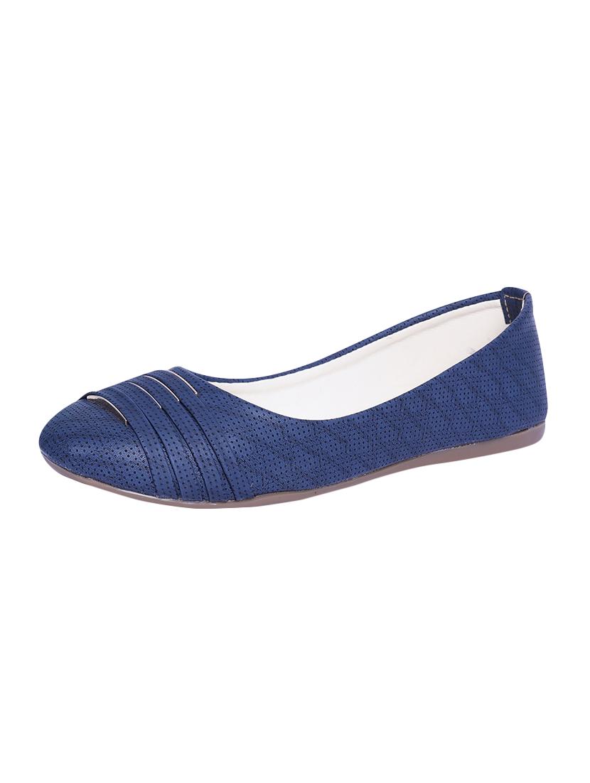 blue leather slip on ballerina - 14669555 - Zoom Image - 2