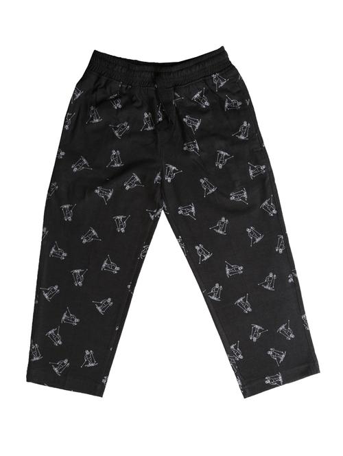 black cotton track pant - 14670500 - Very Small Image - 1