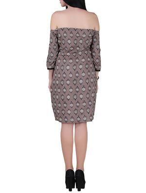 aida grey cotton printed dress - 14670916 - Standard Image - 3