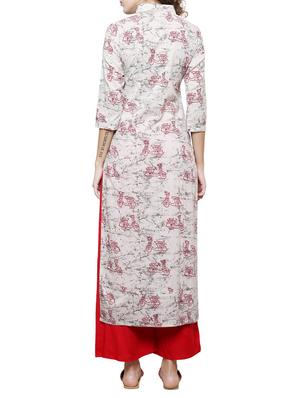 beige cotton straight kurta - 14671157 - Standard Image - 2