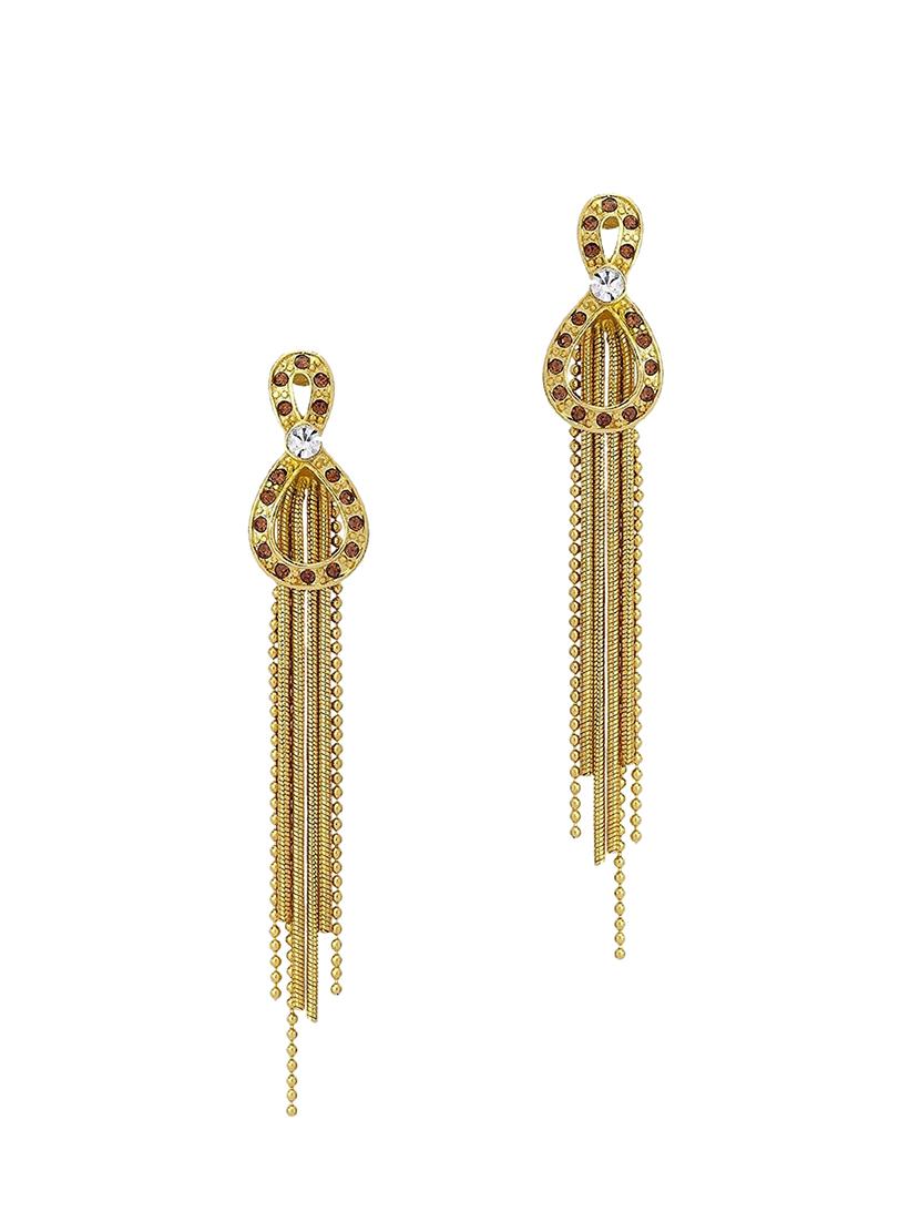 gold gold plated drop earrings - 14671592 - Zoom Image - 1
