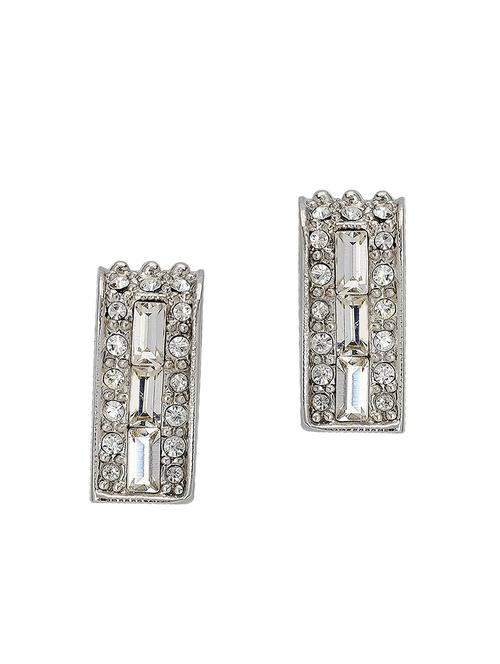 silver silver plated hoop earrings - 14671616 - Very Small Image - 1