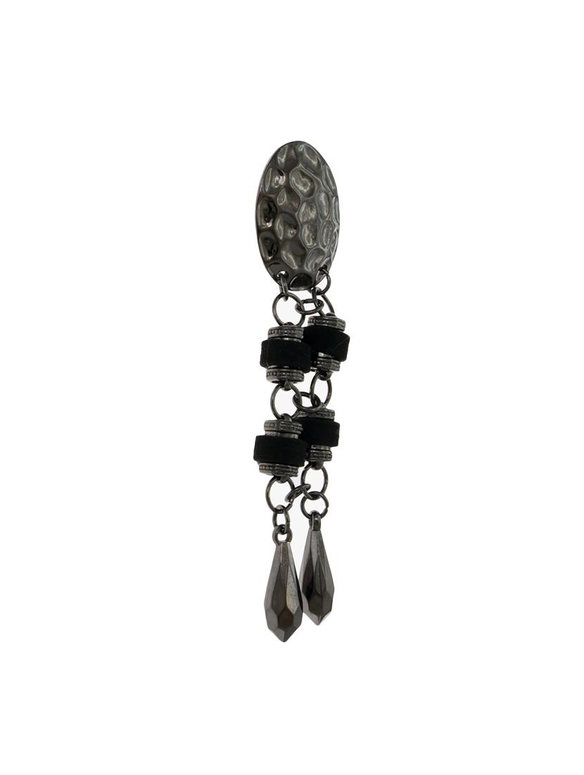 black metal drop earrings - 14671931 - Zoom Image - 2