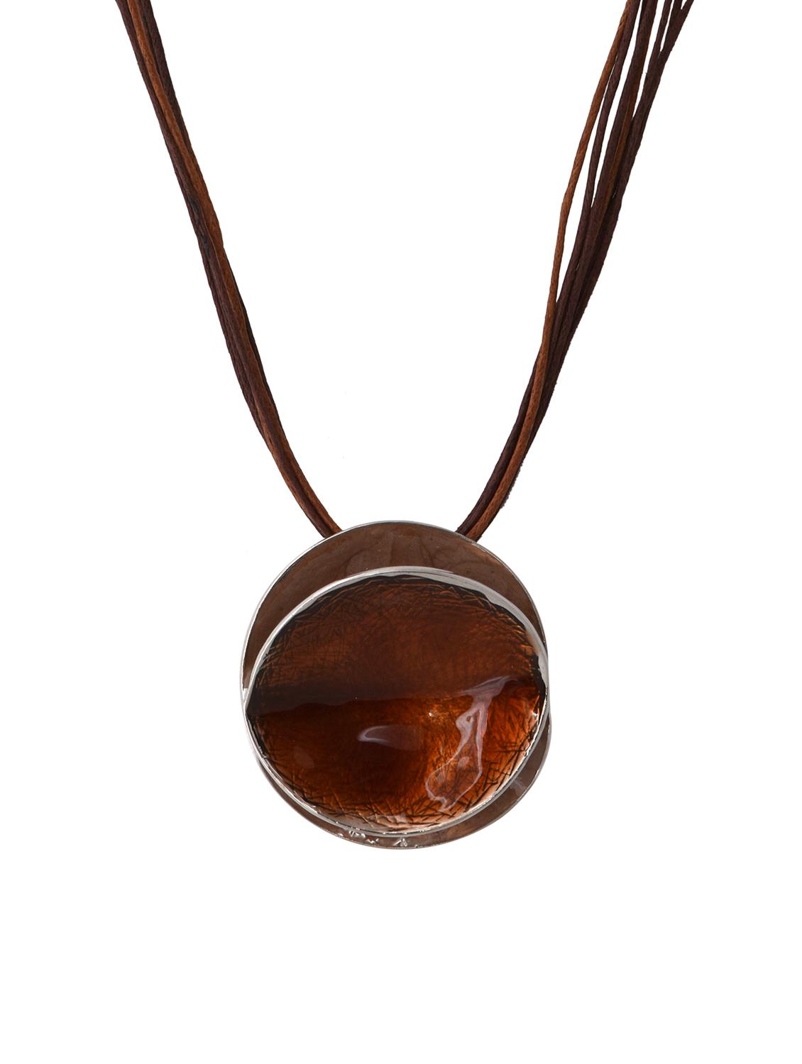 brown metal short necklace - 14672246 - Zoom Image - 1